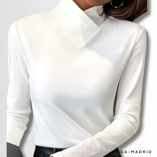 Celestina - Elegante Suéter de Cuello Alto