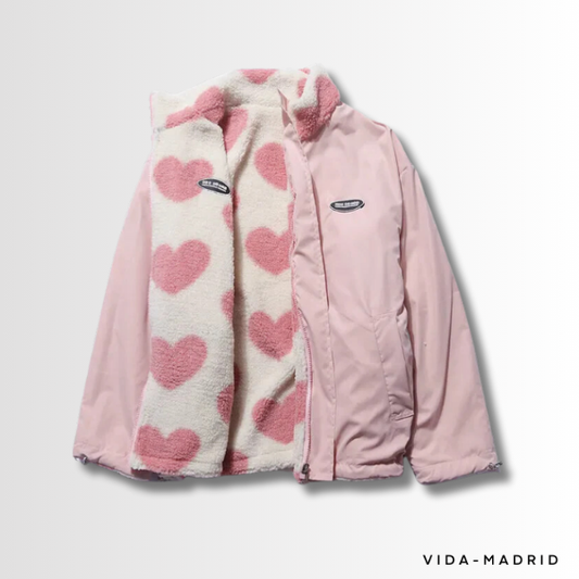 LYSANDRA - Elegante Abrigo Reversible en Forma de Corazón