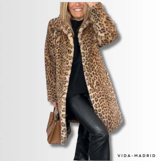 KENDRA | Elegante abrigo de invierno con estampado de leopardo