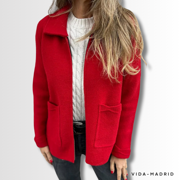 JANA | Chaqueta informal con solapa y cremallera