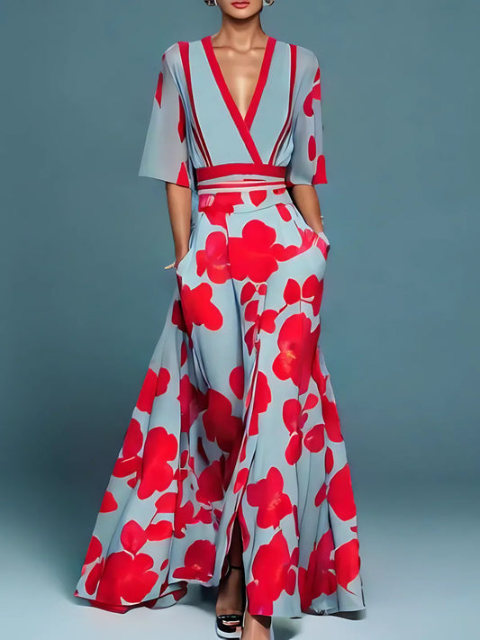 Elise™ - Vestido Elegante Tipo Cartera con Motivo Floral