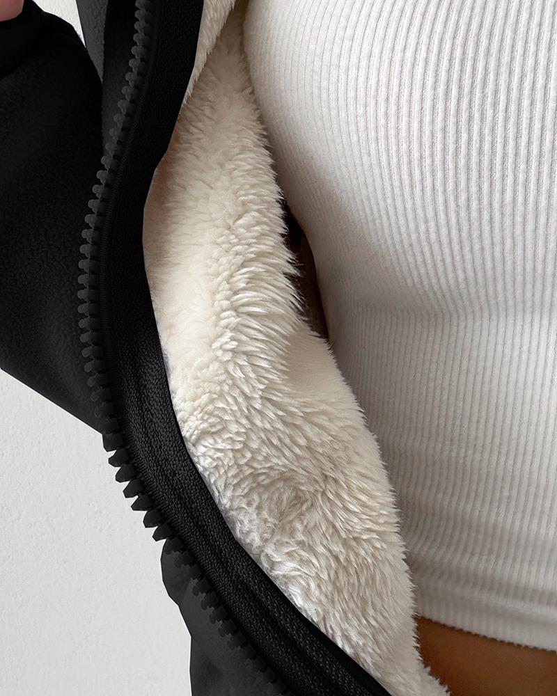 FRIEDA | Chaqueta de forro polar con capucha térmica