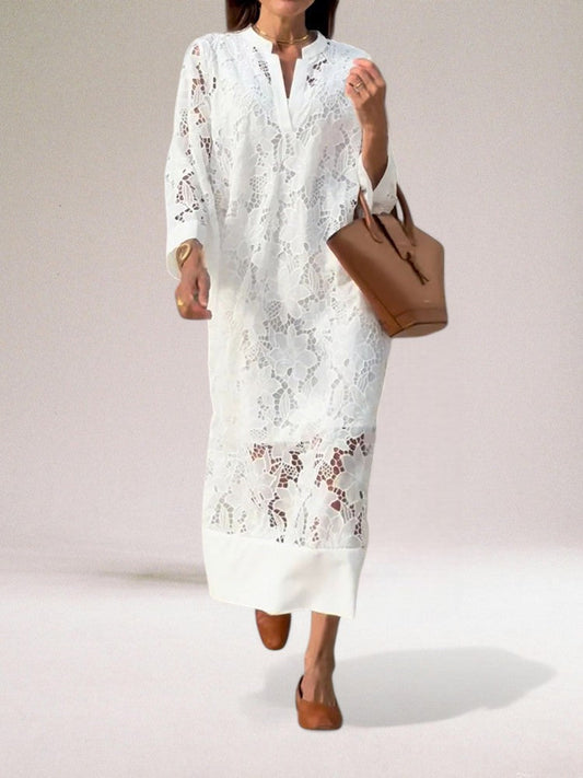 Beata™ | Vestido largo de encaje de lujo