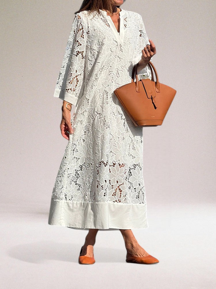 Beata™ | Vestido largo de encaje de lujo