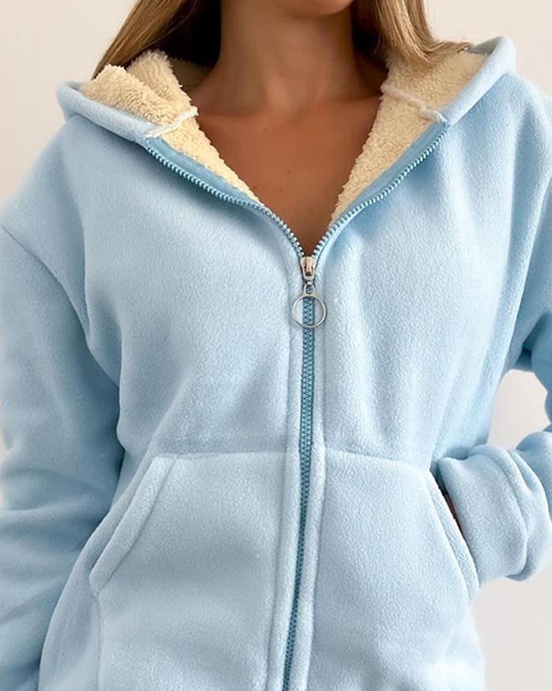 FRIEDA | Chaqueta de forro polar con capucha térmica