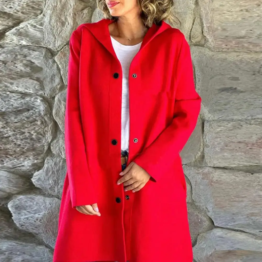 KATHARINA | Abrigo de lana elegante con capucha