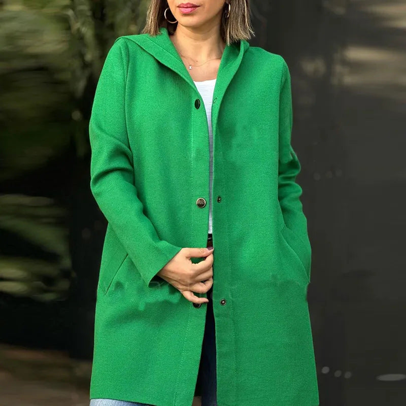 KATHARINA | Abrigo de lana elegante con capucha