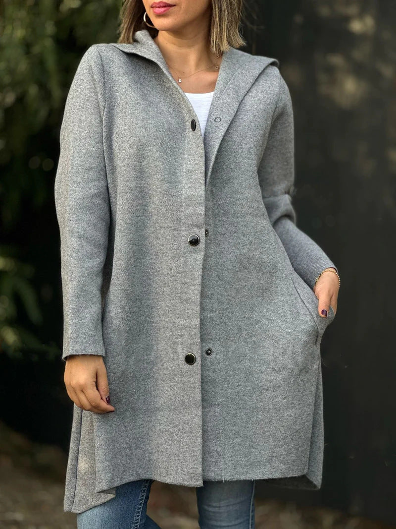 KATHARINA | Abrigo de lana elegante con capucha