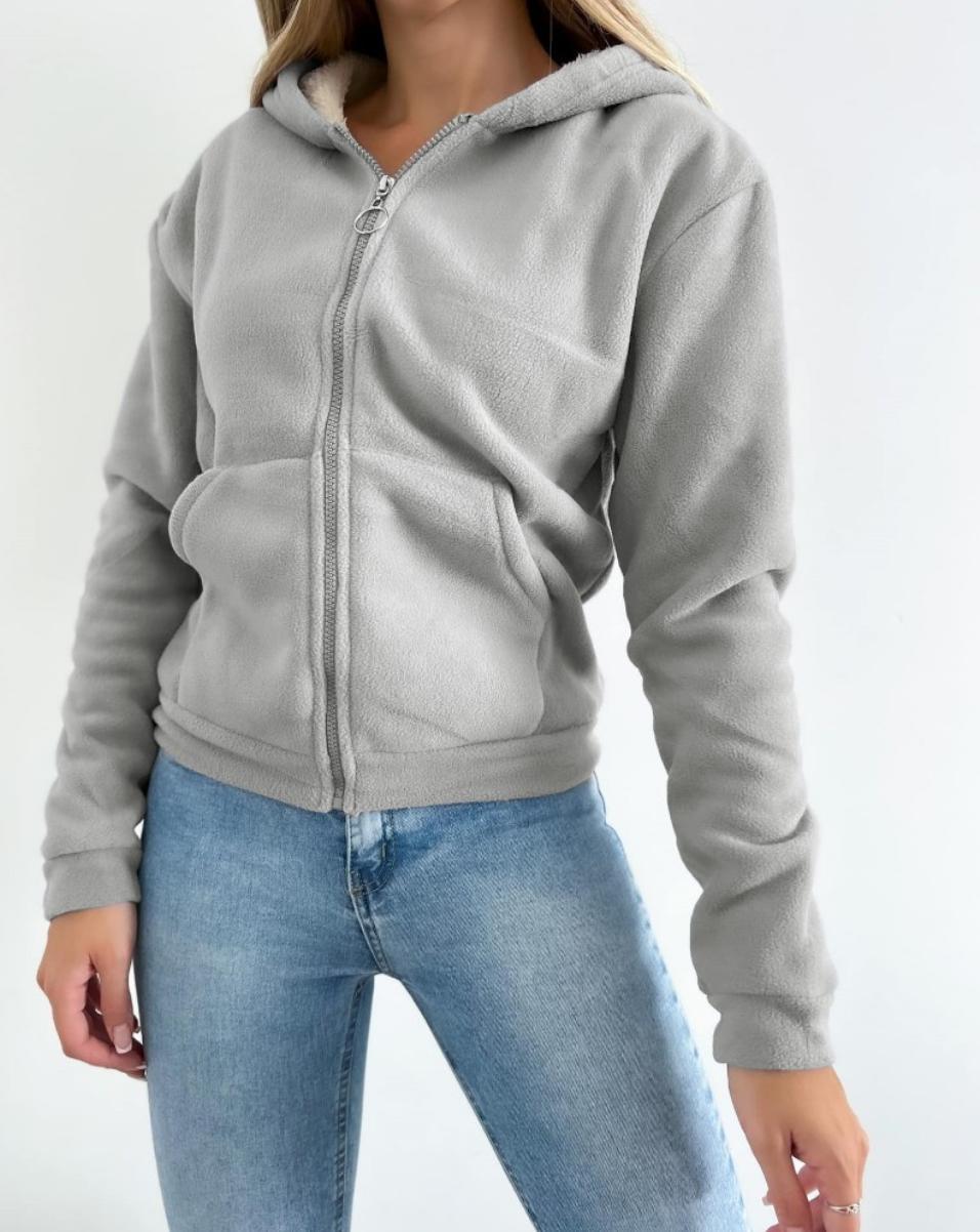 FRIEDA | Chaqueta de forro polar con capucha térmica