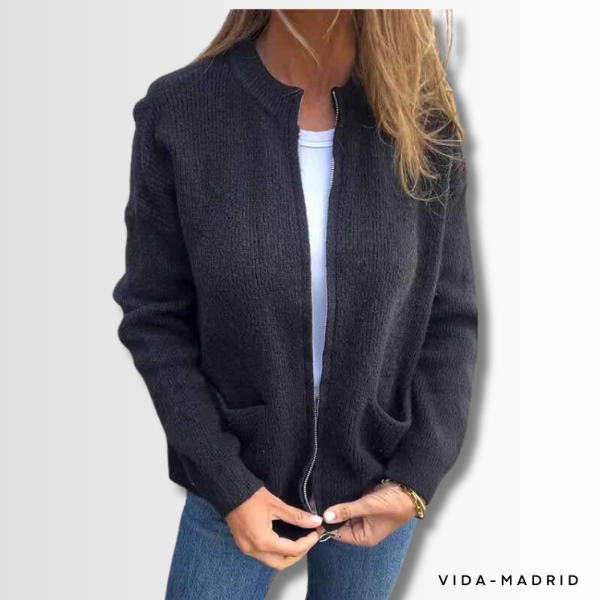 JASMINA | Chaqueta de punto con cremallera