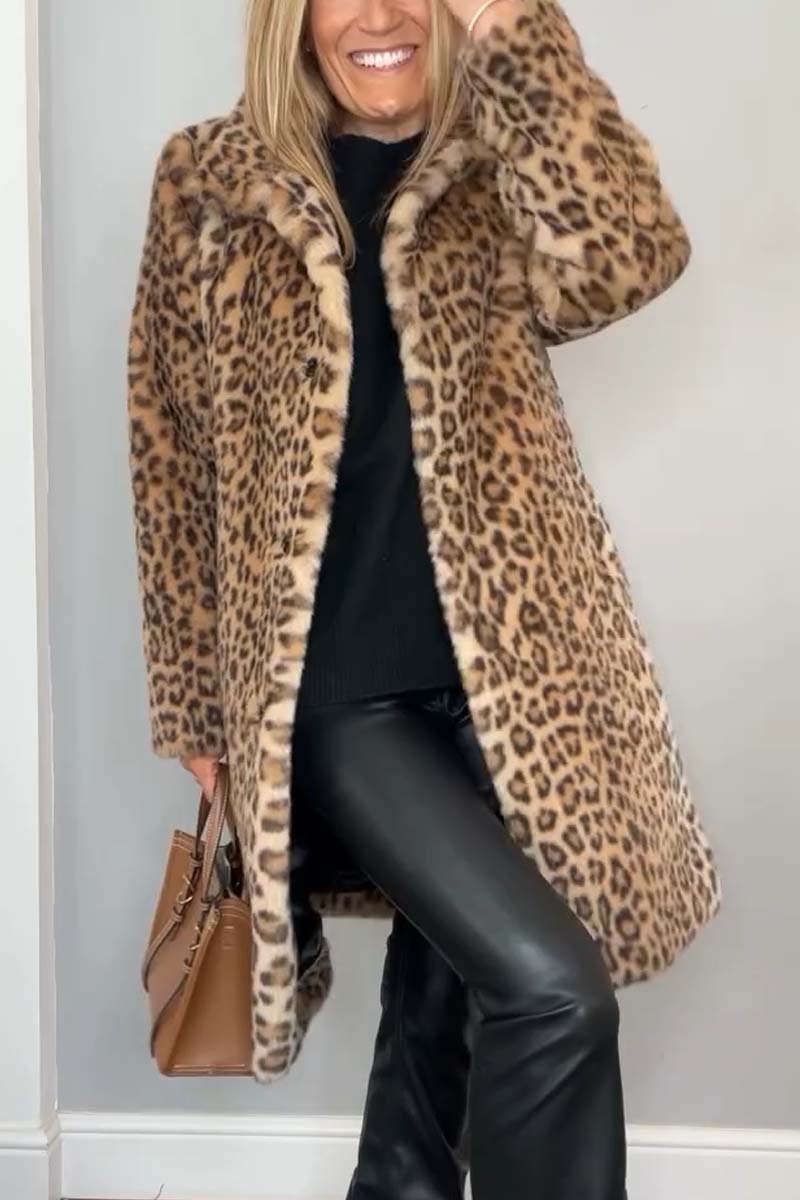 KENDRA | Elegante abrigo de invierno con estampado de leopardo