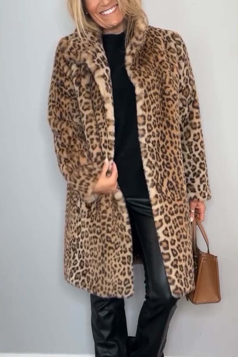 KENDRA | Elegante abrigo de invierno con estampado de leopardo