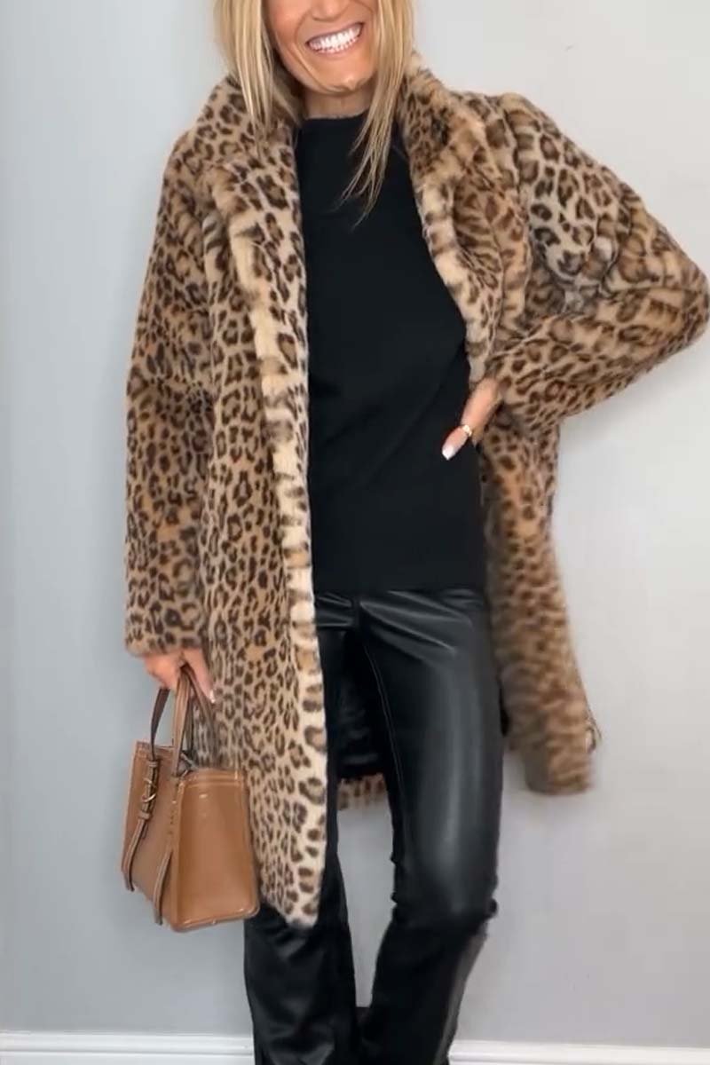 KENDRA | Elegante abrigo de invierno con estampado de leopardo