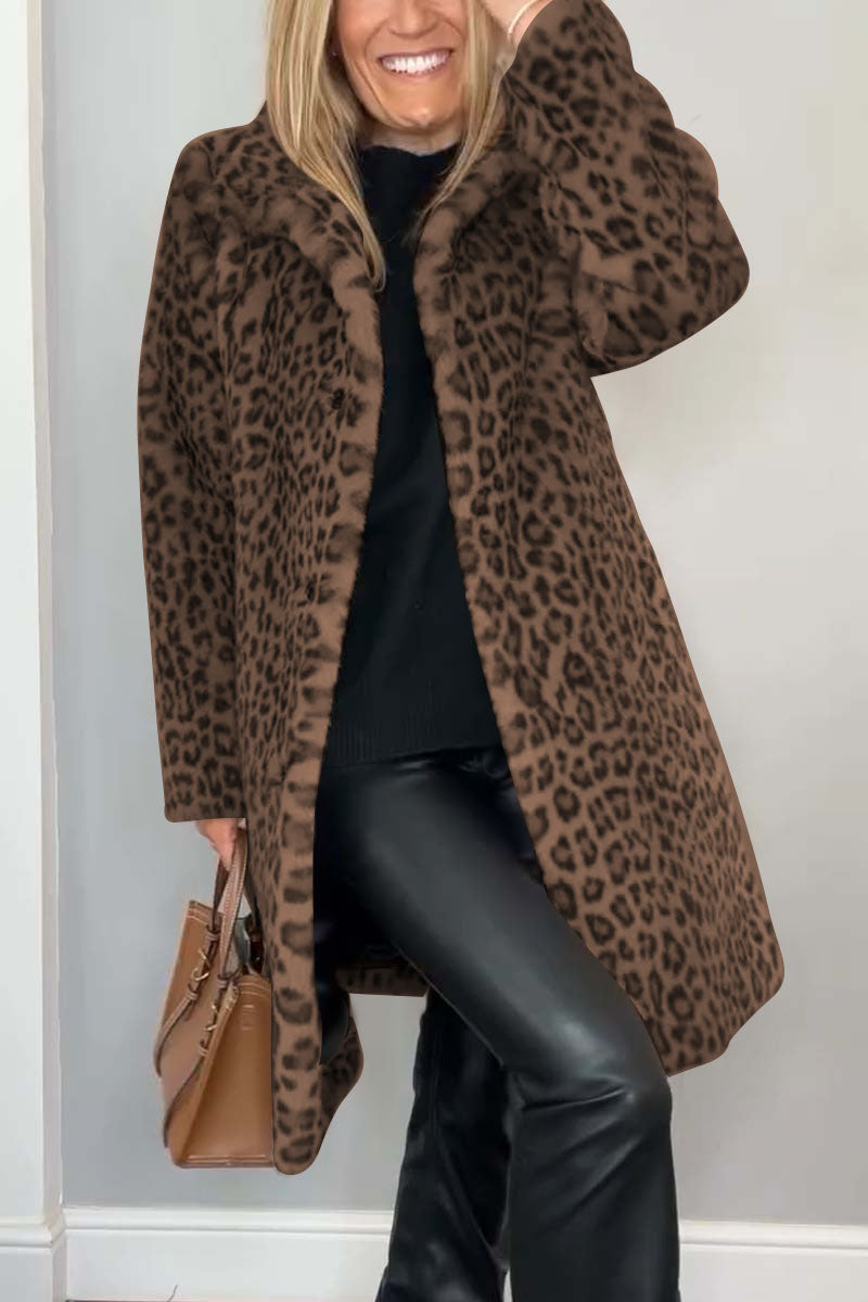 KENDRA | Elegante abrigo de invierno con estampado de leopardo