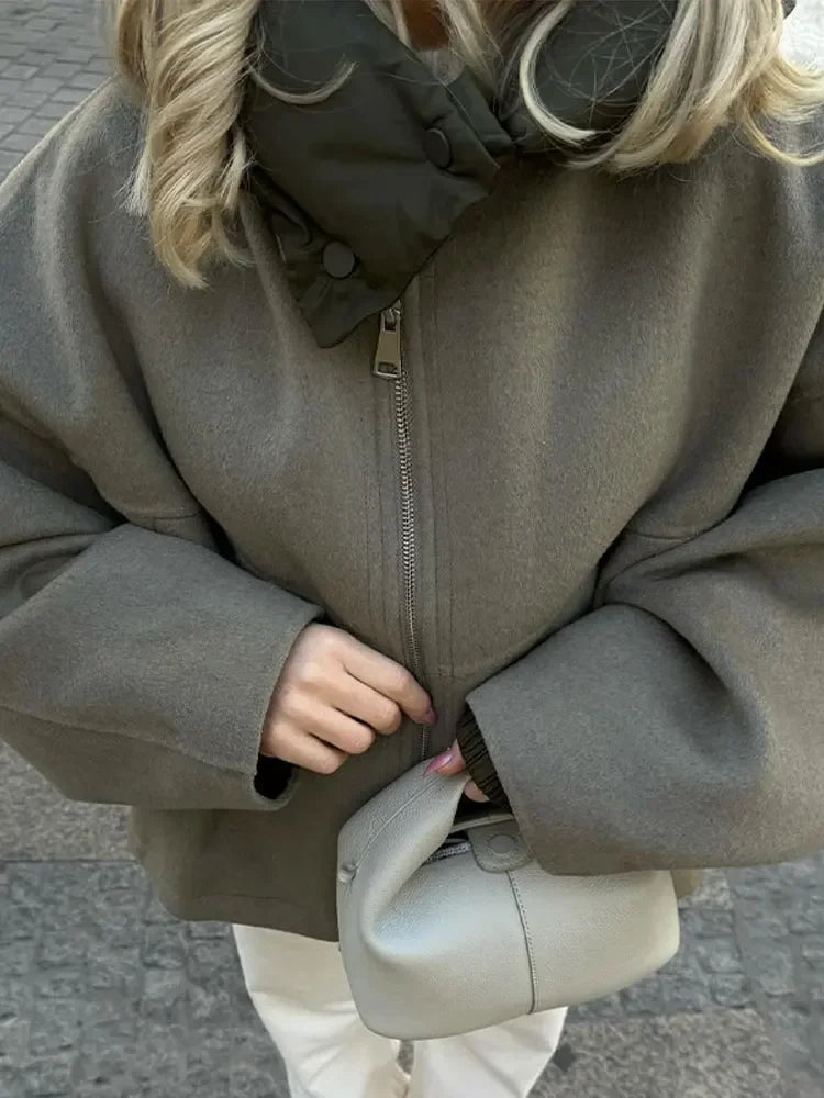 LEA | Sudadera con Capucha de Patchwork de Moda