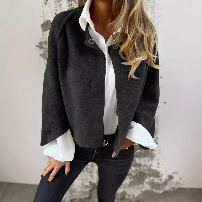 AMALIA™ | CARDIGÁN ELEGANTE CON ESCOTE REDONDO Y MANGAS LARGAS