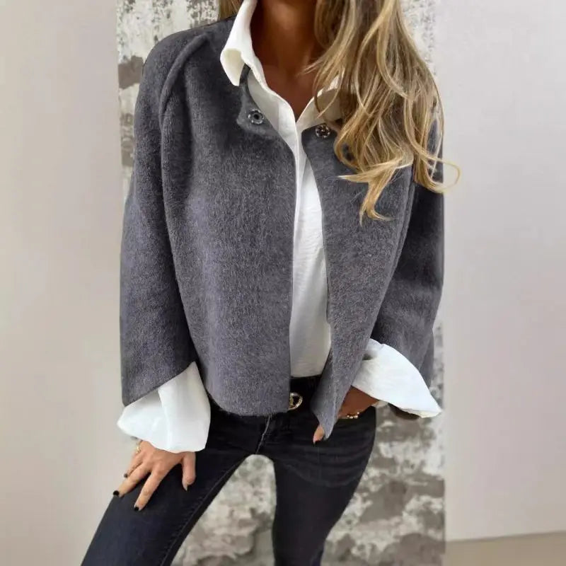 AMALIA™ | CARDIGÁN ELEGANTE CON ESCOTE REDONDO Y MANGAS LARGAS
