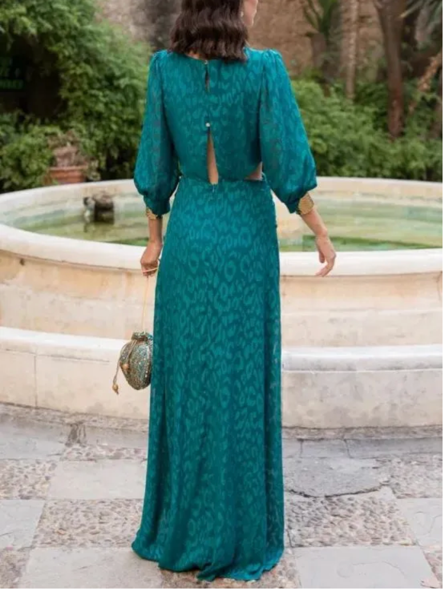 Vestido Brooke verde azulado
