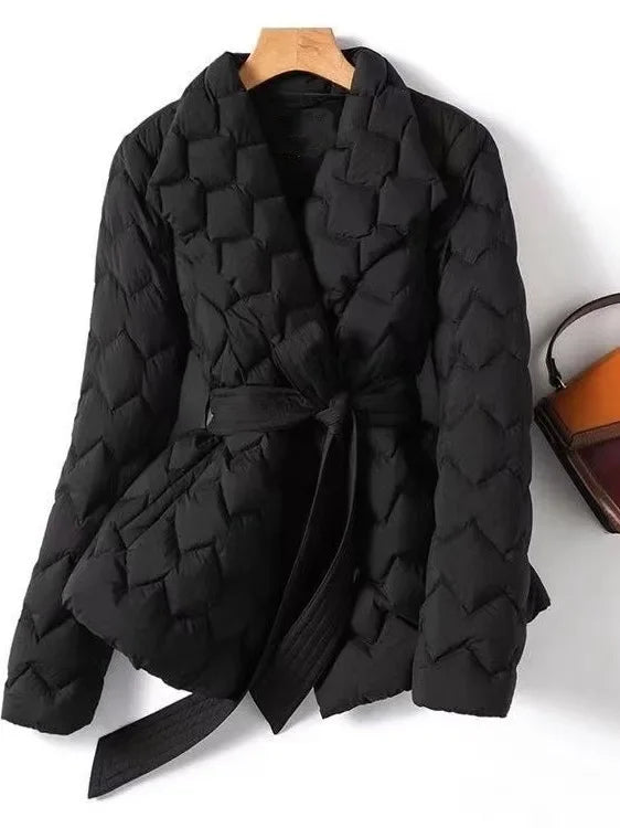 MILA – Abrigo de invierno cómodo con detalle de cordones