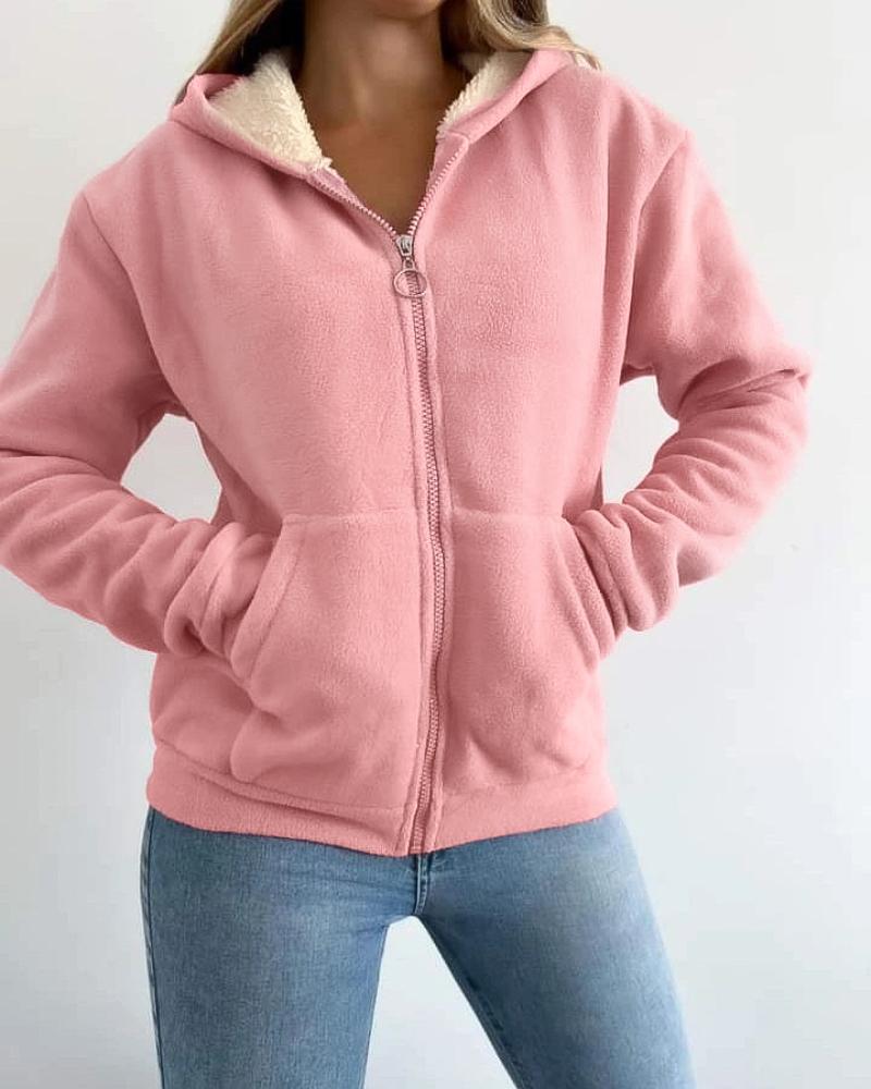 FRIEDA | Chaqueta de forro polar con capucha térmica
