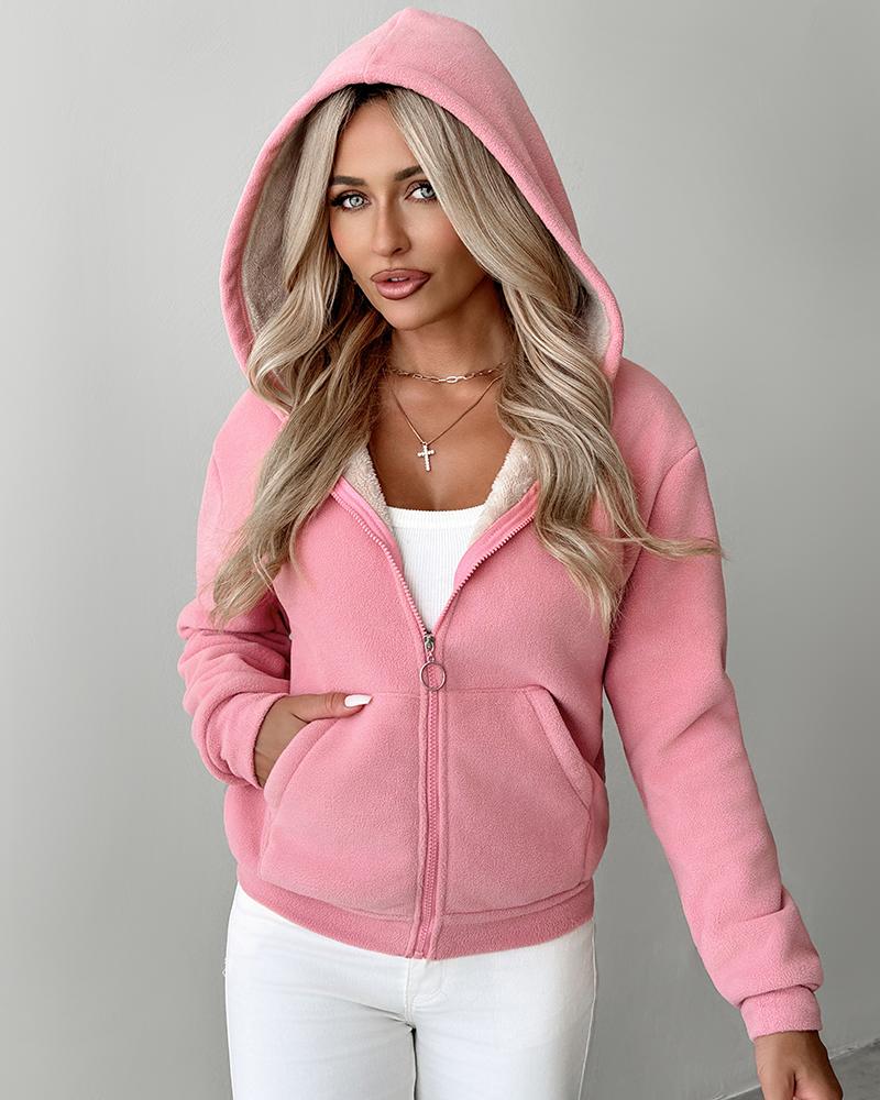 FRIEDA | Chaqueta de forro polar con capucha térmica