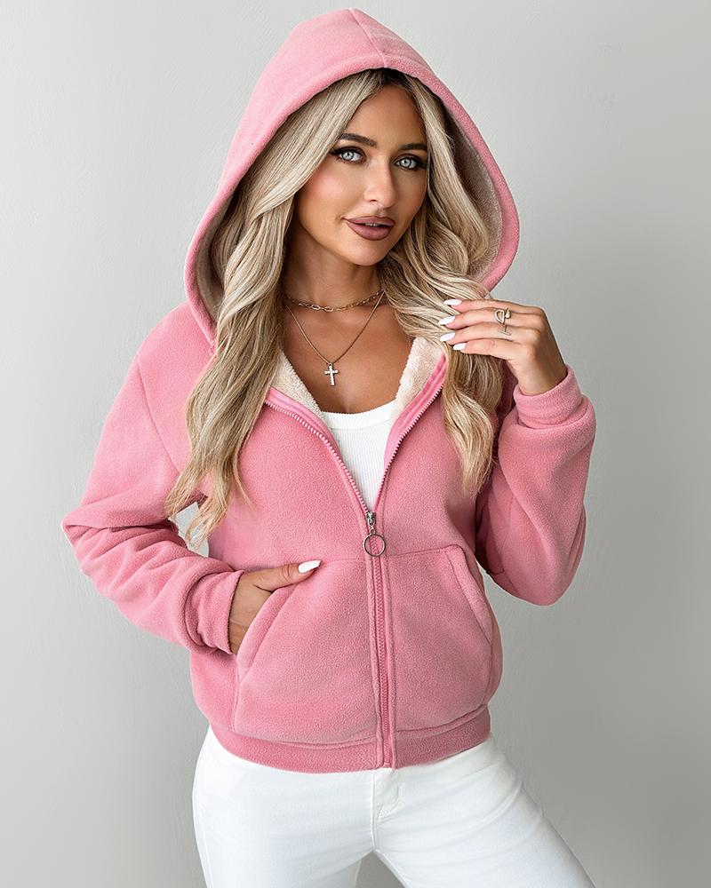 FRIEDA | Chaqueta de forro polar con capucha térmica