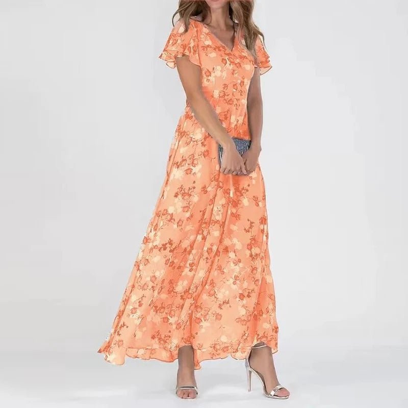 ELETTRA™ | VESTIDO LARGO FLORAL PARA OCASIONES ELEGANTES