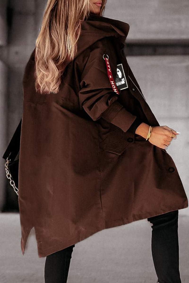 IRENE | CHAQUETA CON MANGAS LARGAS Y CAPUCHA