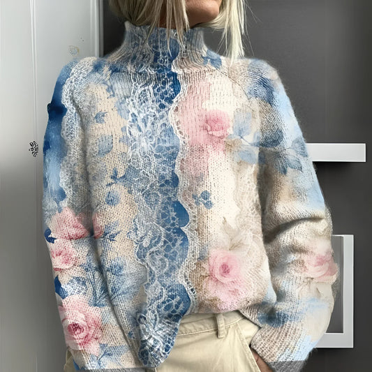 Lucía - Suéter de cuello alto tejido cálido