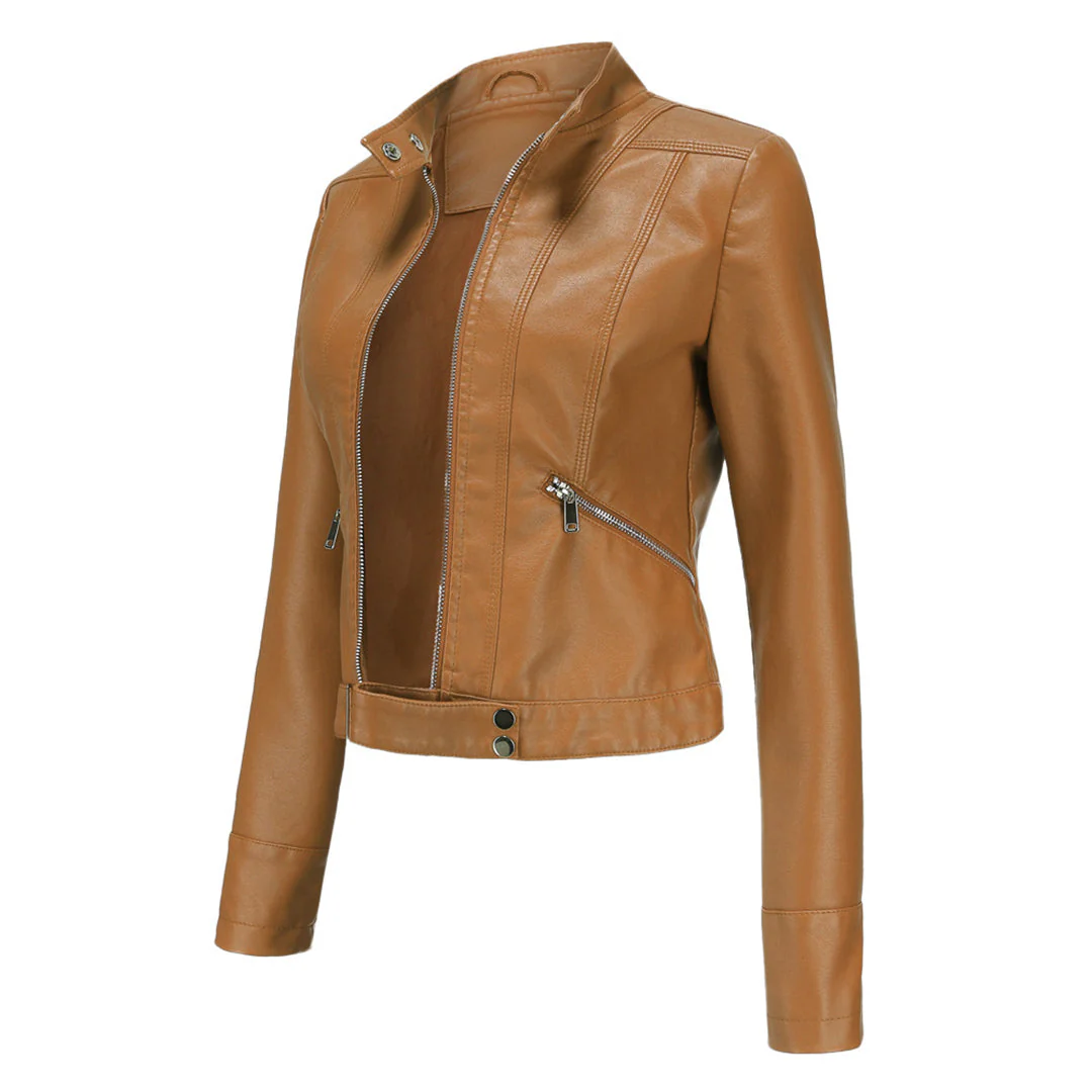 ELYSIA | Chaqueta de Cuero Corto a la Moda