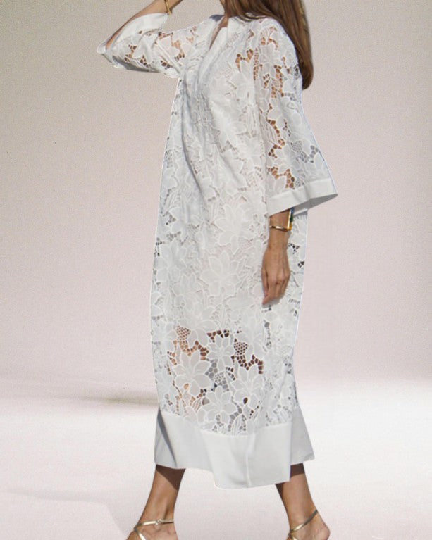 Beata™ | Vestido largo de encaje de lujo