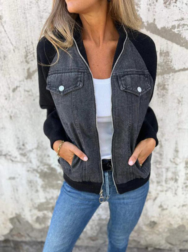 SELINA - Chaqueta con cuello alto