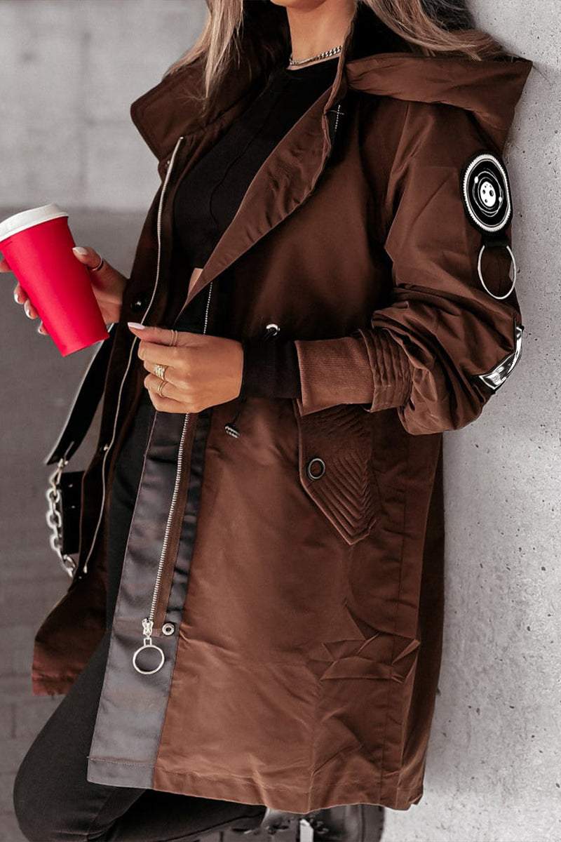 IRENE | CHAQUETA CON MANGAS LARGAS Y CAPUCHA